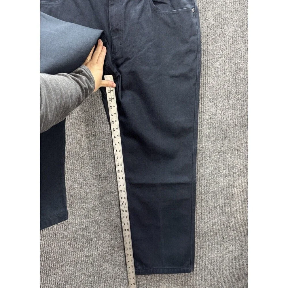 Duluth Heavyweight Fire Hose Pants Men’s 40x30 Navy Blue 5 Pocket Relaxed 86125 - Picture 7 of 9